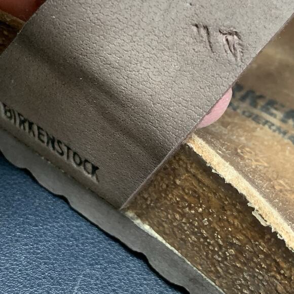 Birkenstock Mayari Birkibuc Sandals Toe Loop size 10 Mocha BirkoFlor Regular 41 - Picture 4 of 9